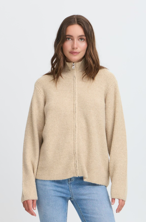 IHDUCIE CARDIGAN "OATMEAL MELANGE"