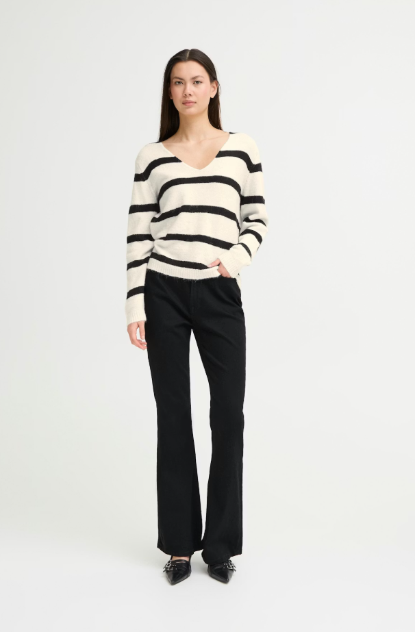 IHKAMARA LS PULLOVER "METEORITE STRIPE"