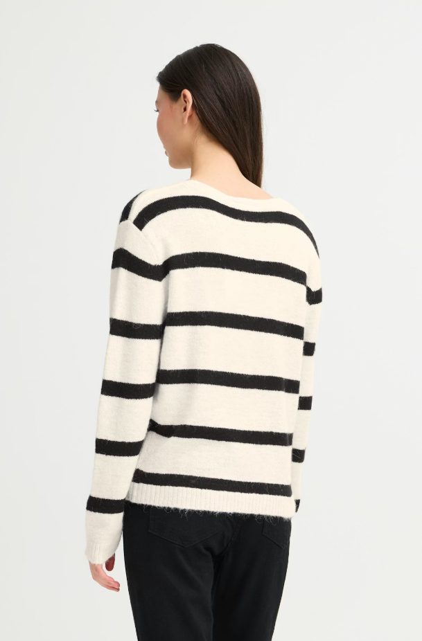 IHKAMARA LS PULLOVER "METEORITE STRIPE"