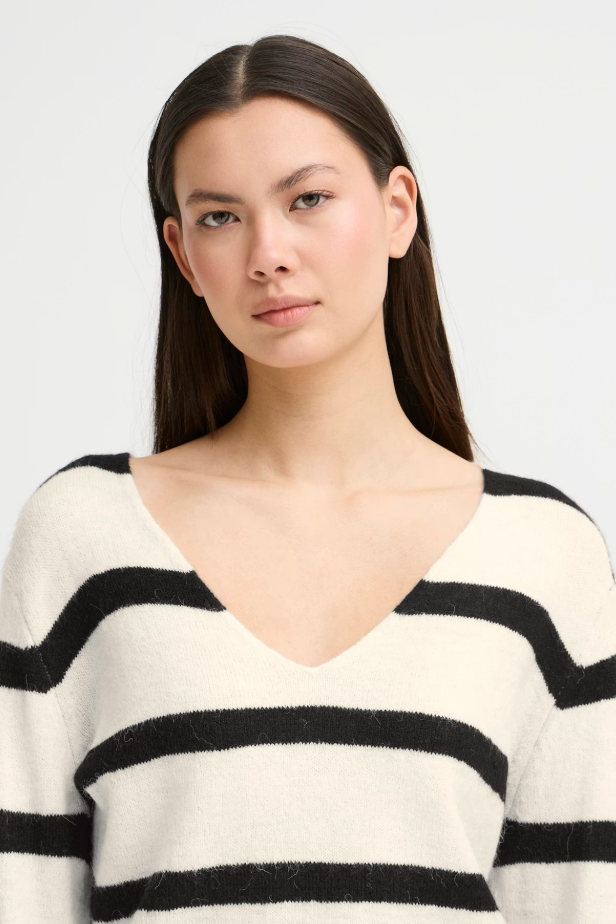 IHKAMARA LS PULLOVER "METEORITE STRIPE"