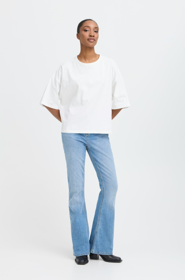 IHPALMER EXTRA LOOSE T-SHIRT "CLOUD DANCER"