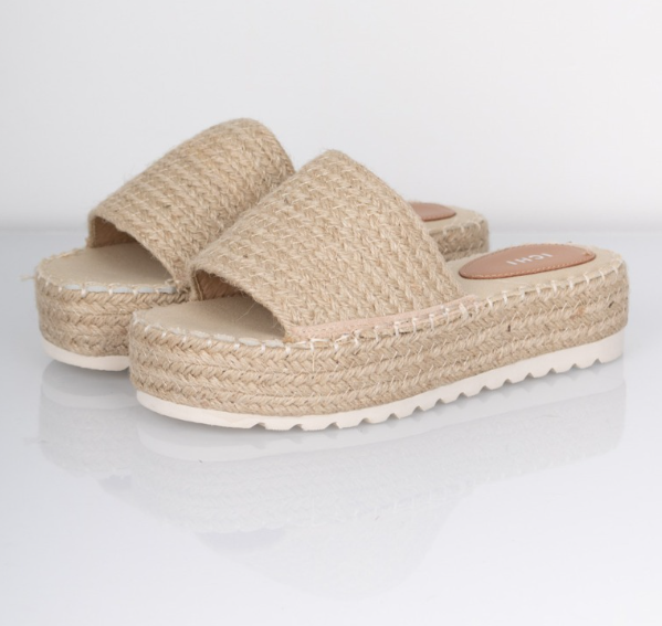 MONICA PLATFORM SLIDERS "PALE KHAKI"