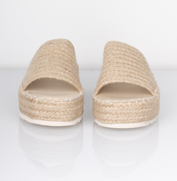 MONICA PLATFORM SLIDERS "PALE KHAKI"