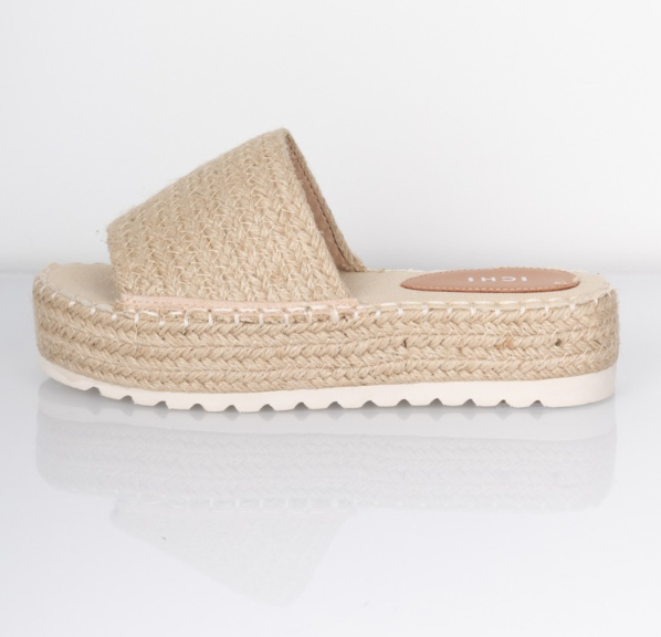 MONICA PLATFORM SLIDERS "PALE KHAKI"