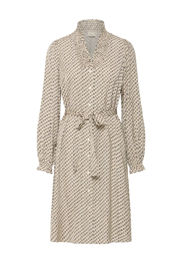 FRNATALIA DRESS "FEATHER GREY ART"