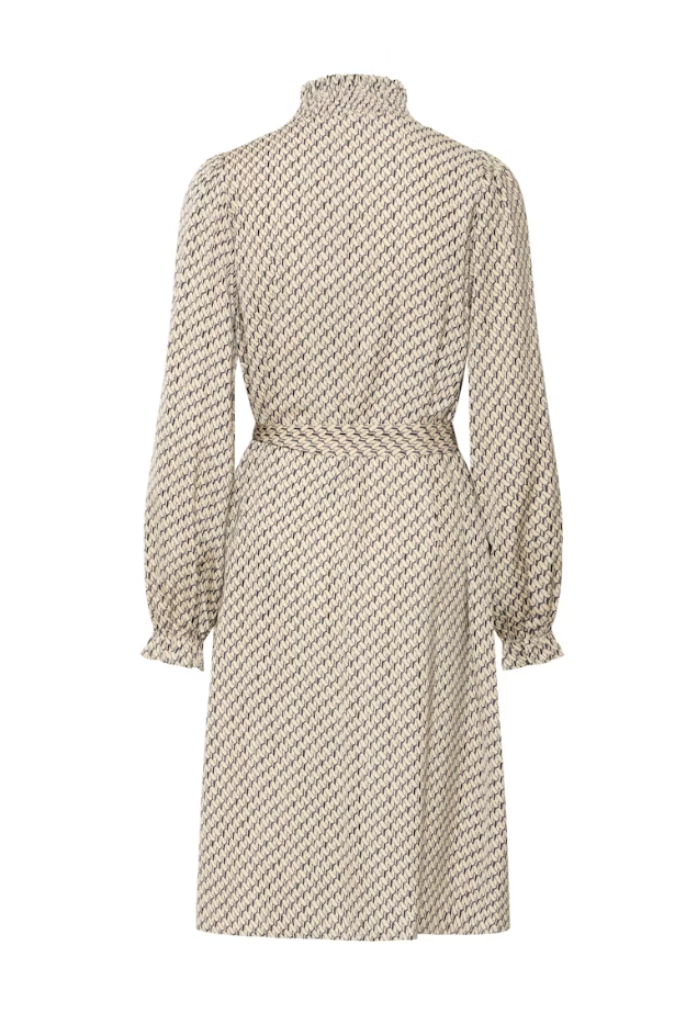 FRNATALIA DRESS "FEATHER GREY ART"