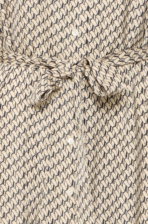 FRNATALIA DRESS "FEATHER GREY ART"