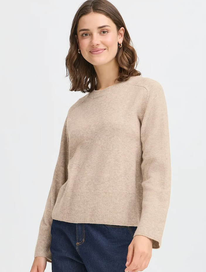 FRNOAH PULLOVER "DESERT TAUPE MELANGE"