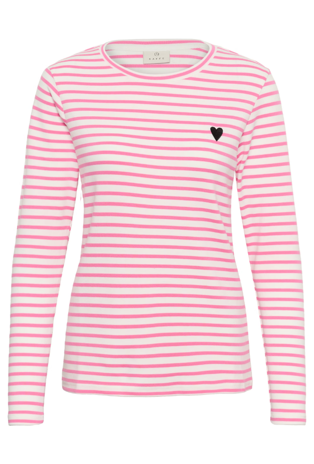 KALIDDY T-SHIRT "CHALK/PINK POWER-BLACK HEART"
