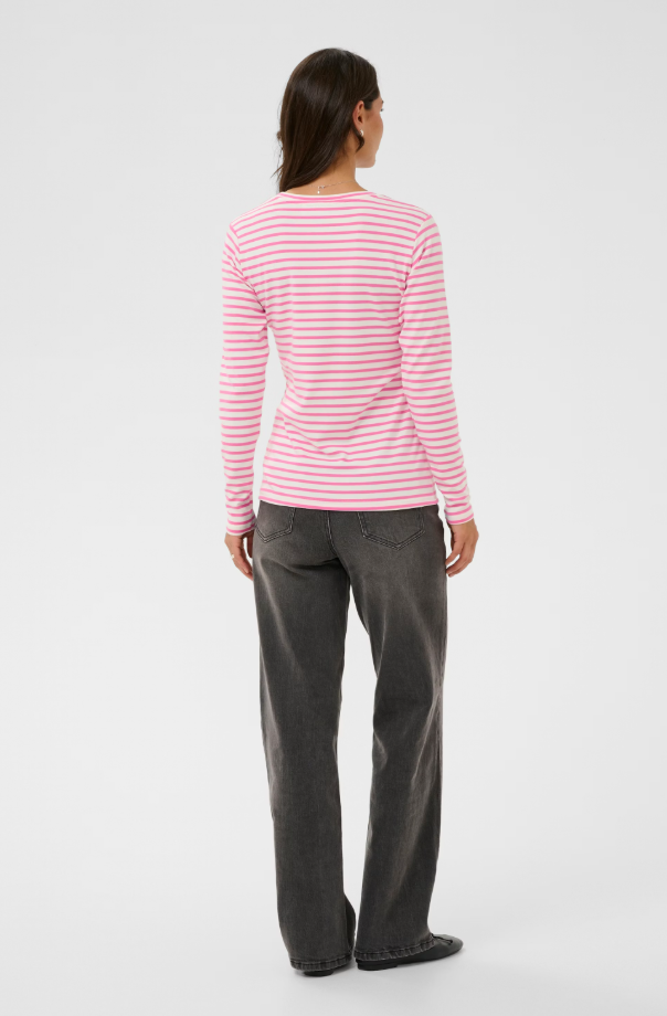 KALIDDY T-SHIRT "CHALK/PINK POWER-BLACK HEART"