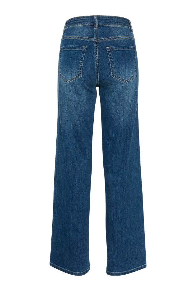 KAKARLA WIDE LEG JEANS "MEDIUM BLUE WASHED DENIM"