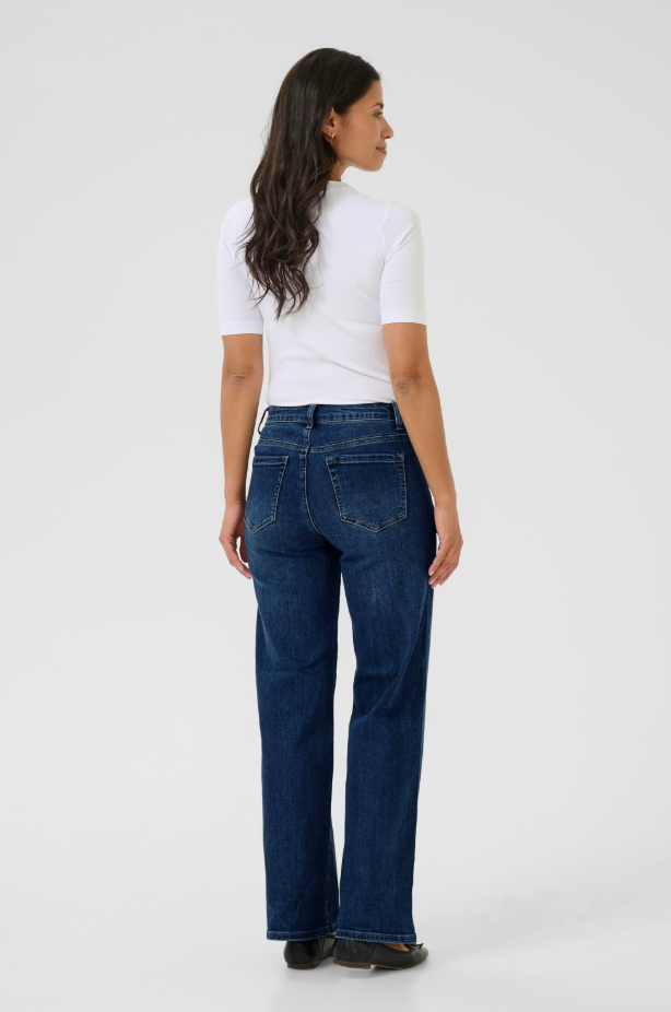 KAKARLA WIDE LEG JEANS "MEDIUM BLUE WASHED DENIM"