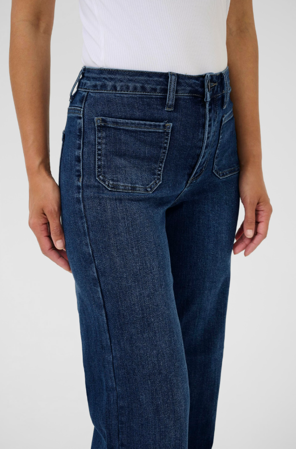 KAKARLA WIDE LEG JEANS "MEDIUM BLUE WASHED DENIM"