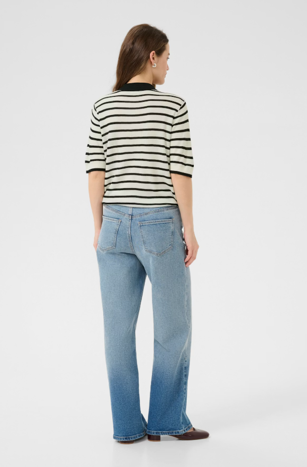 KAAMALIA PULLOVER "CHALK/BLACK STRIPE"