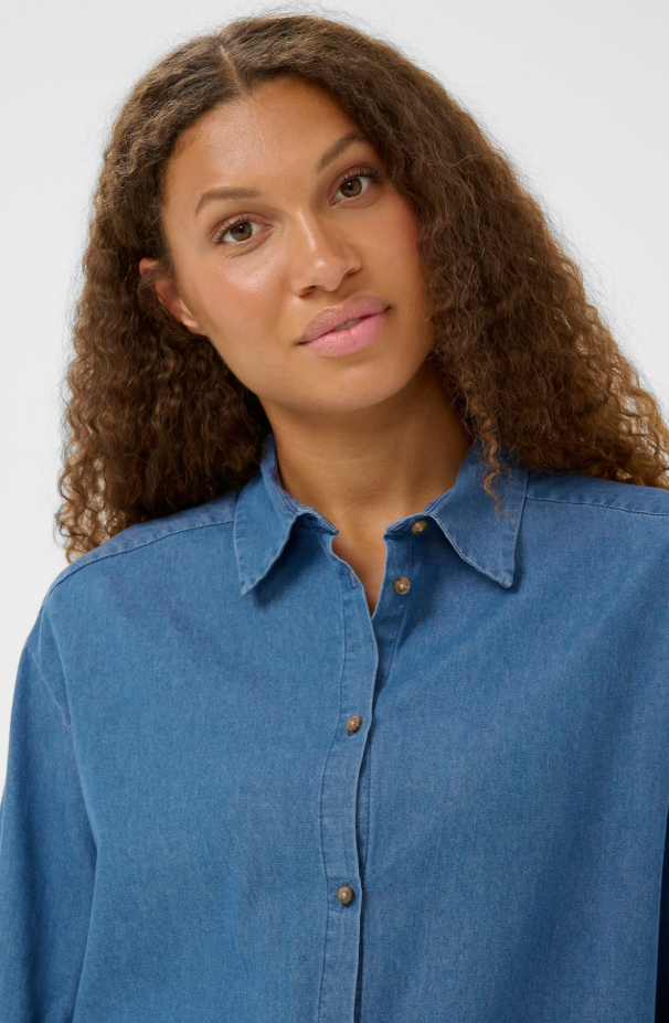OJETTASZ SHIRT "MEDIUM BLUE DENIM"
