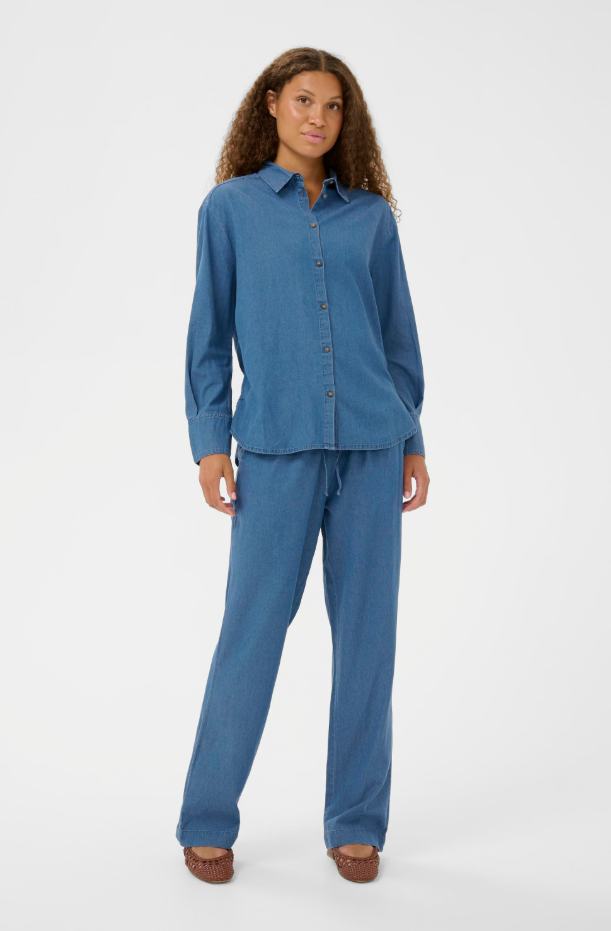 OJETTASZ SHIRT "MEDIUM BLUE DENIM"