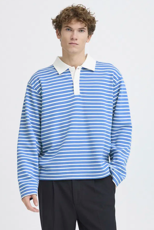 CFPERSSON RELAXED POLO SWEATER "ULTRAMARINE"
