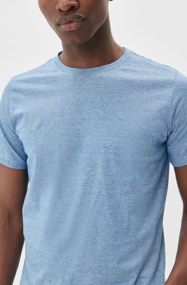 JERMANE MINI STRIPE T-SHIRT "SHARP BLUE"