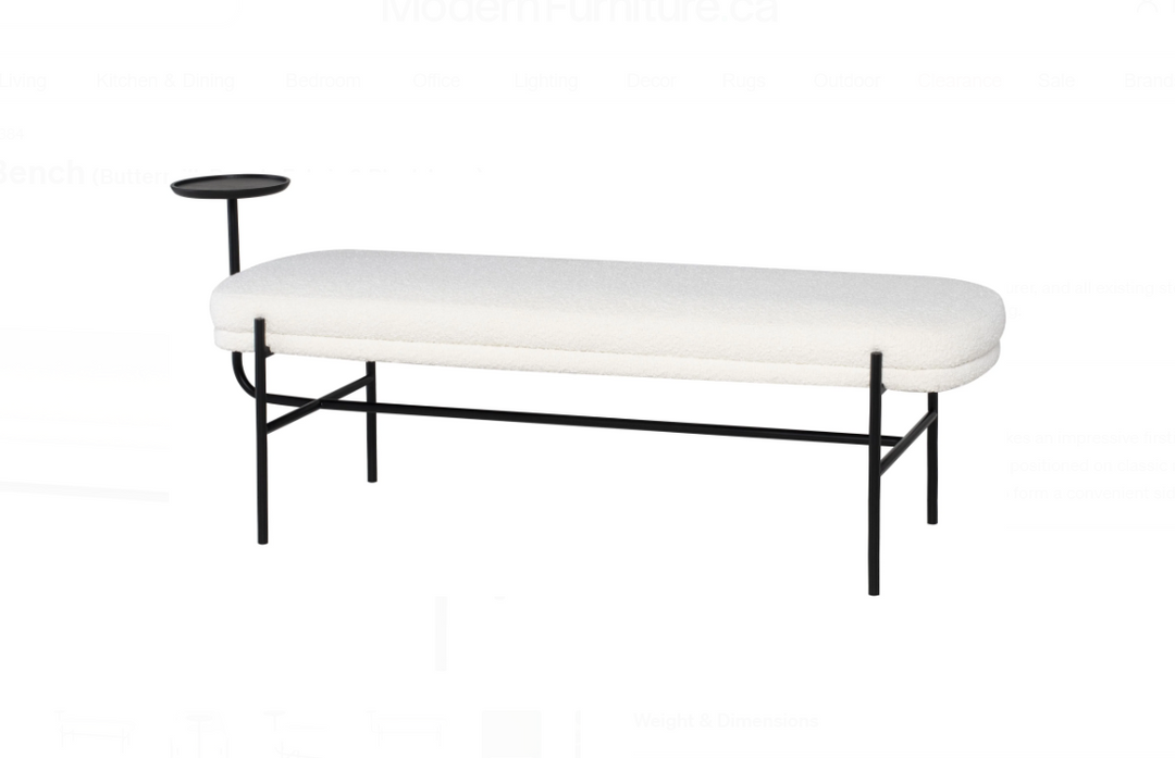 INNA BENCH "BUTTERMILK BOUCLE"