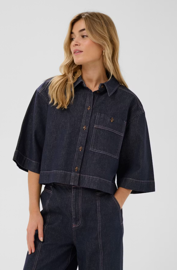 POSEYSZ SHIRT "DARK BLUE DENIM"