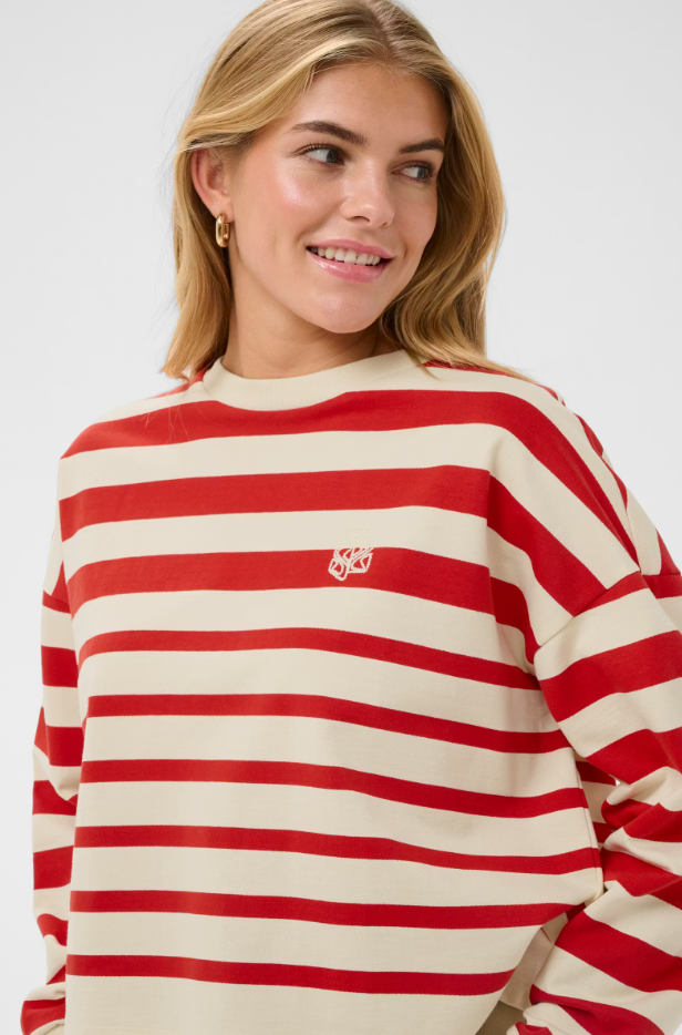 PHILENESZ SWEATSHIRT "VALIANT POPPY IRREGULAR STRIPE"