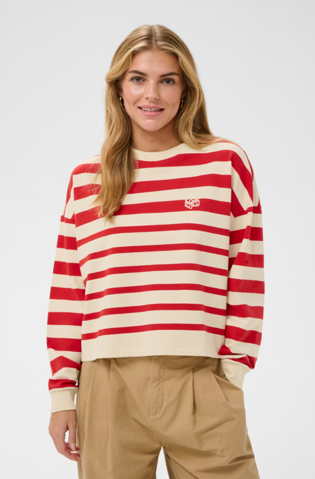 PHILENESZ SWEATSHIRT "VALIANT POPPY IRREGULAR STRIPE"
