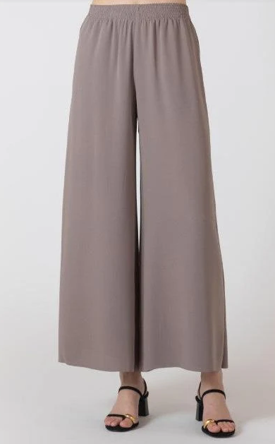 FLOWY WIDE LEG PANTS "SHADOW TAUPE"