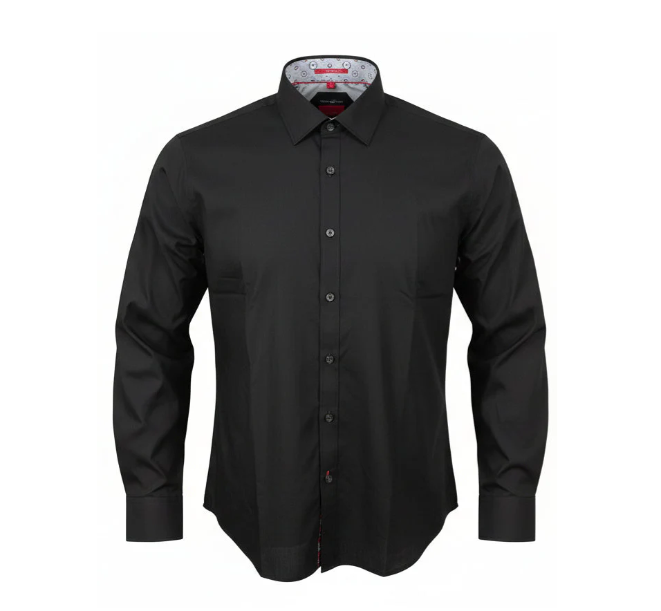 MPRO EASY CARE POLY/COTTON LONG-SLEEVE SHIRT "BLACK"