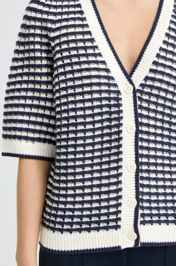 IHARDINA CARDIGAN "BIRCH/TOTAL ECLIPSE"