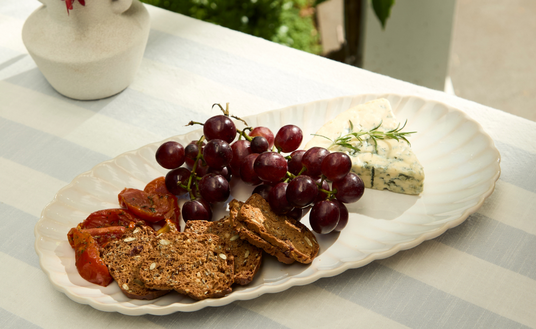 SOLARE OVAL PLATTER - CREAM 33CM