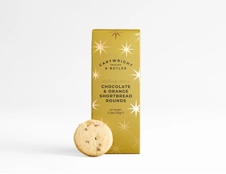 CHOCOLATE &amp; ORANGE SHORTBREAD ROUNDS 150G