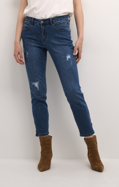 CRJOSEFINE 7/8 JEANS SHAPE FIT - PATCHED INDIGO