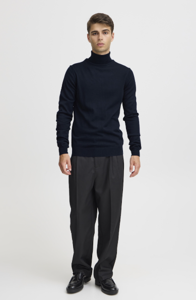 CFKONRAD MERINO ROLL NECK KNIT "NAVY"