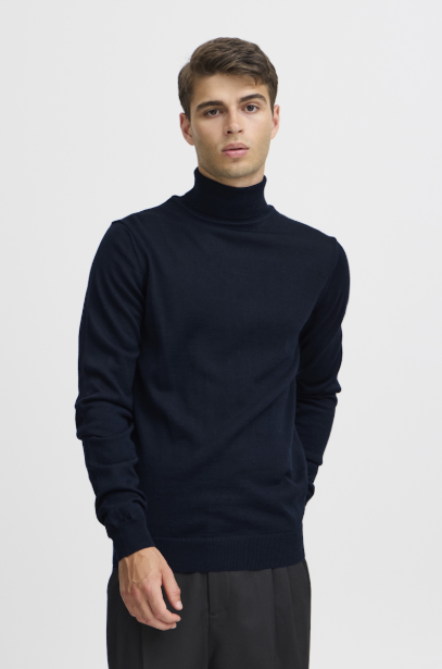 CFKONRAD MERINO ROLL NECK KNIT "NAVY"