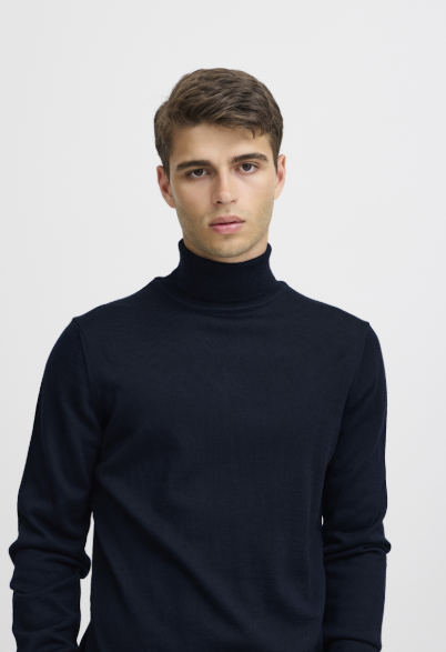 CFKONRAD MERINO ROLL NECK KNIT "NAVY"