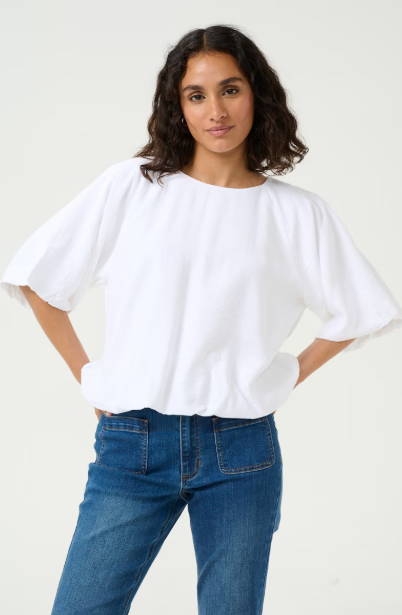 KAGABBY BLOUSE "OPTICAL WHITE"