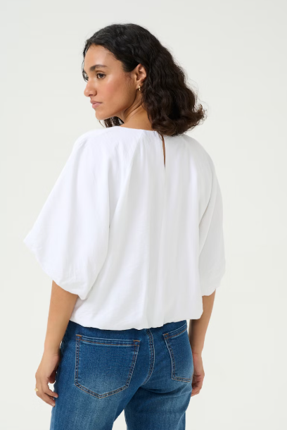 KAGABBY BLOUSE "OPTICAL WHITE"