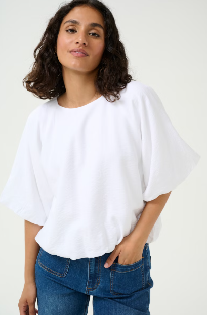 KAGABBY BLOUSE "OPTICAL WHITE"