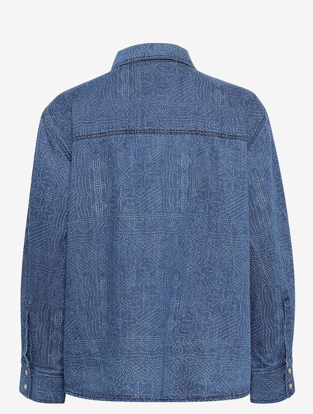 TERESAPW DENIM SHIRT "DENIM DOT PRINT"