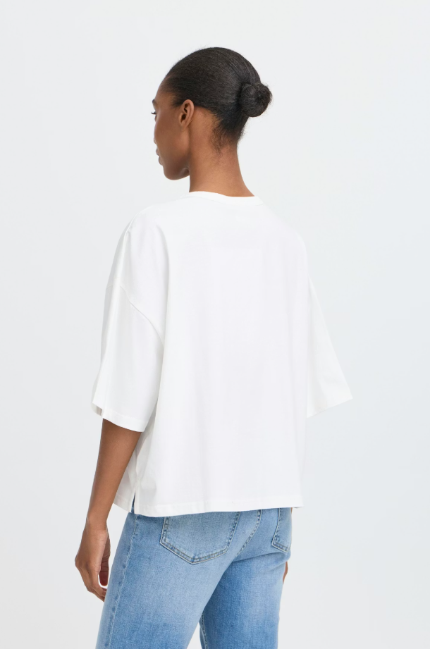 IHPALMER EXTRA LOOSE T-SHIRT "CLOUD DANCER"