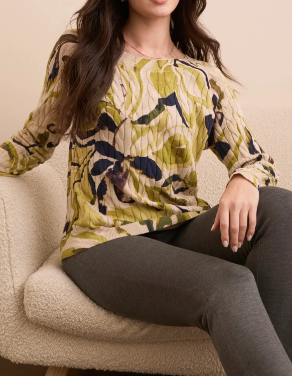 L/S CREW NECK SWEATER "LEEK"