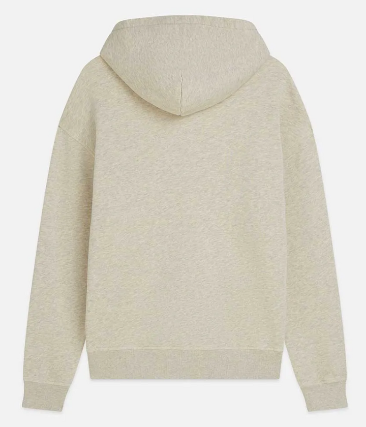 BASQUIAT WASHED ARTWORK RELAXED FIT HOODIE "OATMEAL MELANGE"