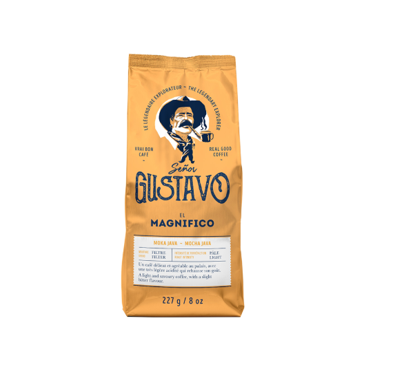 GUSTAVO MOCHA JAVA GROUND COFFEE 227G