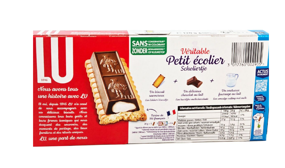 MILKY CENTER PETIT ECOLIER COOKIES 120G