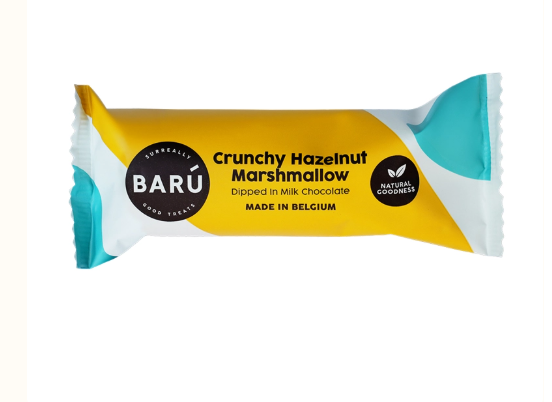 MILK CHOCOLATE &amp; CRUNCHY HAZELNUT MARSHMALLOW BAR 30G