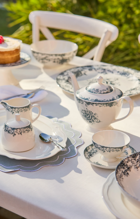 CASA DOMANI ROSETTA TEAPOT 1L "ANTIQUE BLUE"