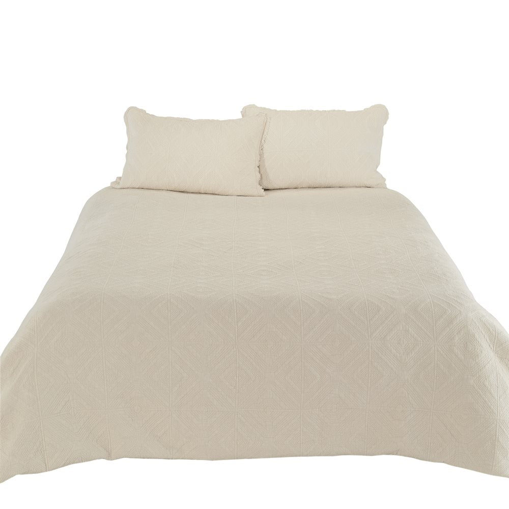Brunelli Stone Washed Natural Quilted Duvet Cover Double/Queen