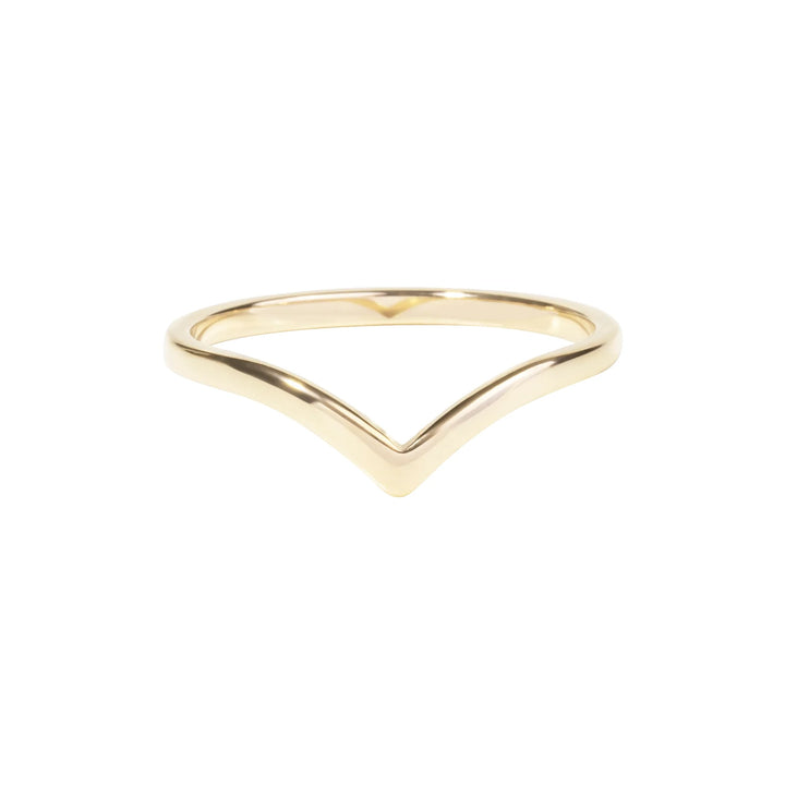 Mia Plain V Shape Ring Gold Size 8