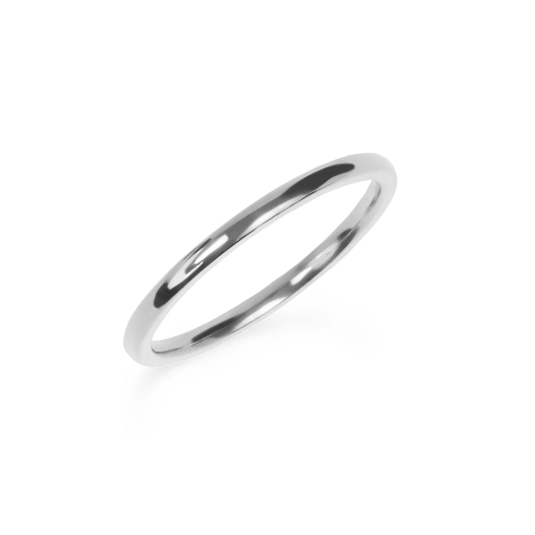 Mia Plain Stacking Ring Silver Size 8