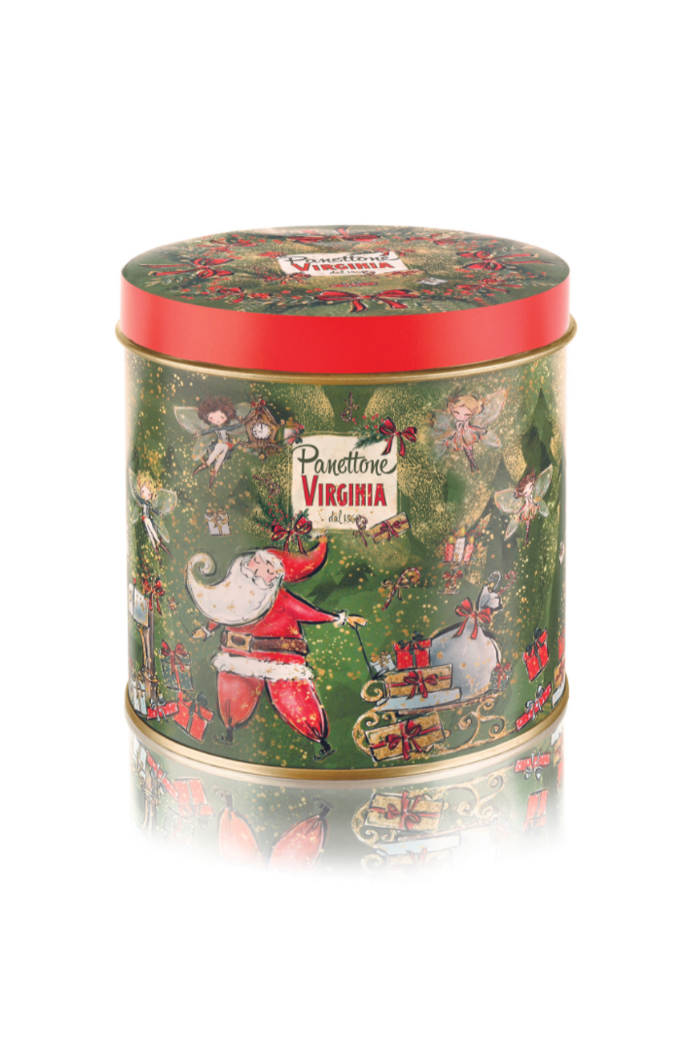 TALL BAKED PANETONNE - SANTA CLAUS ROUND TIN 100G